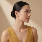 Gold Pearl Link Pendant