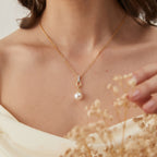 Gold Pearl Link Pendant