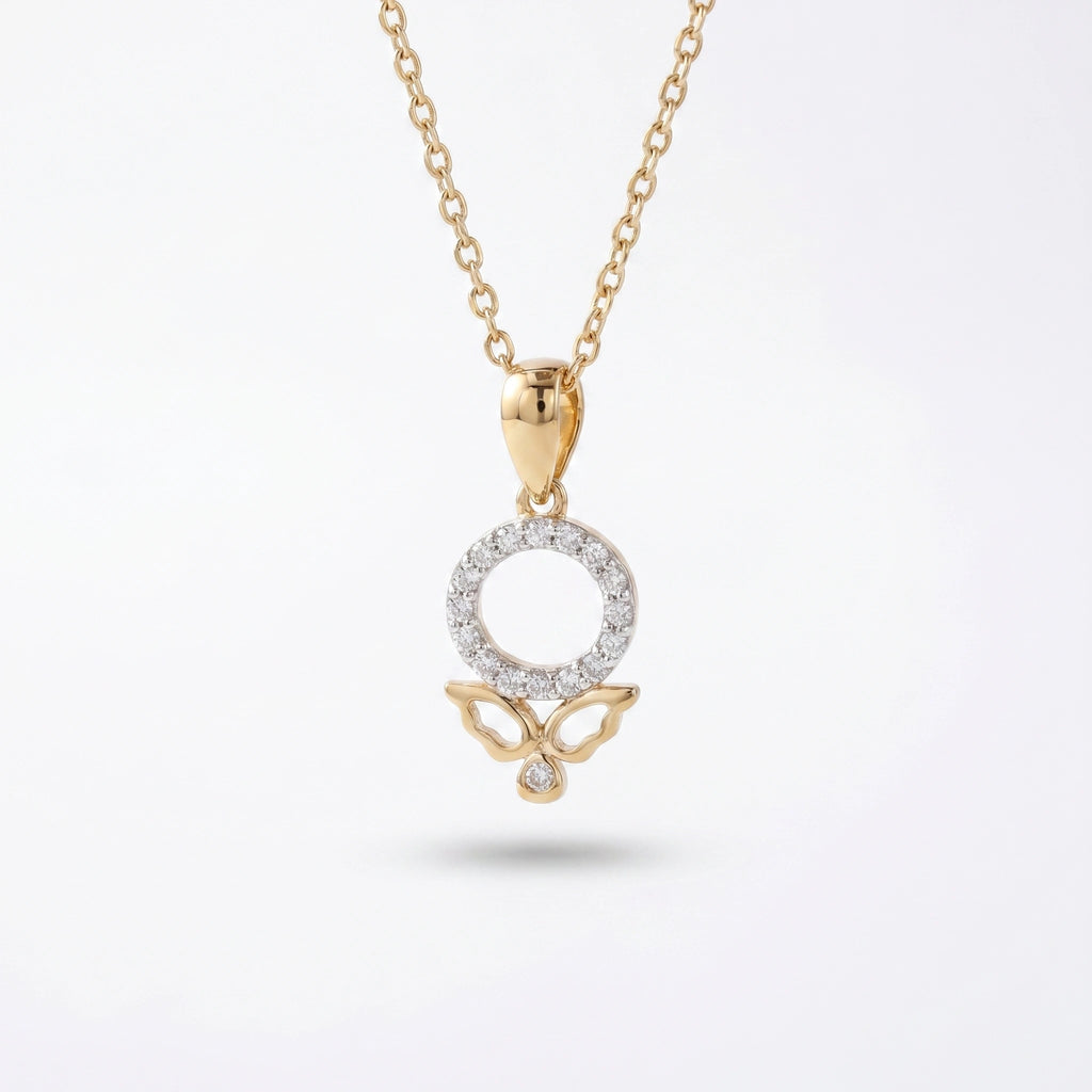 Gold Aura Circle Pendant