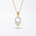 Gold Aura Circle Pendant