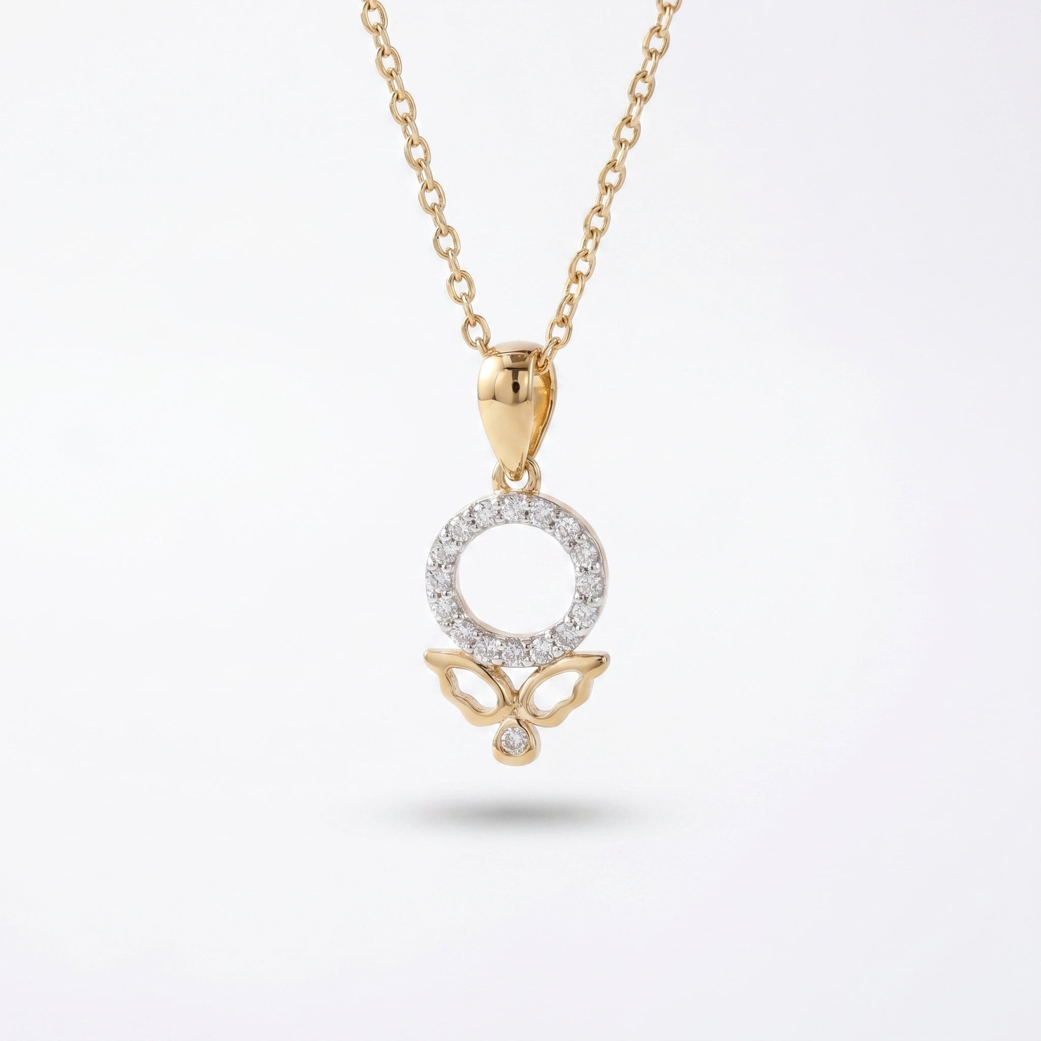Gold Aura Circle Pendant