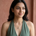 Gold Leaf Drop Pendant Necklace
