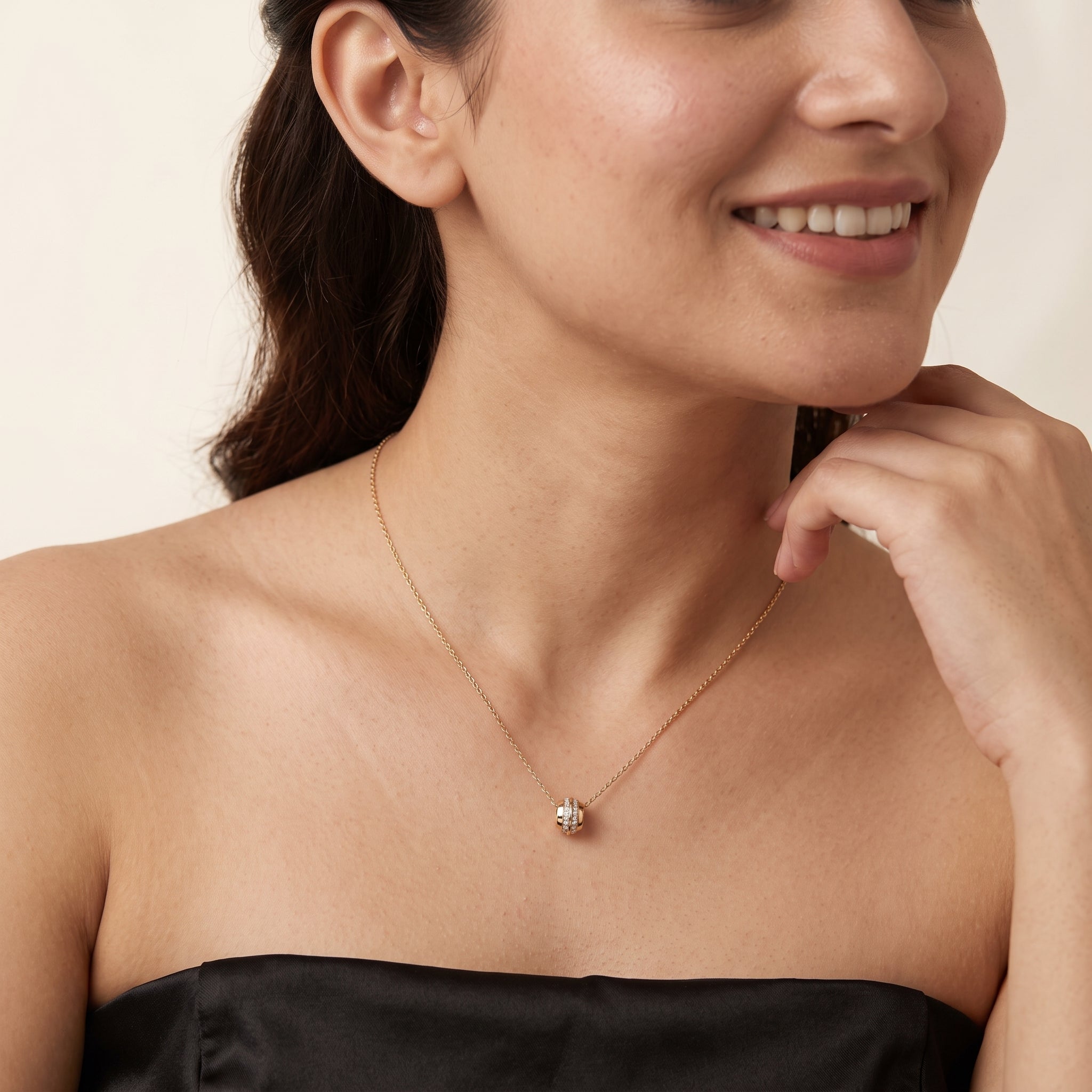 Gold Dual Orbit Pendant