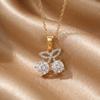 Gold Cherry Sparkle Pendant