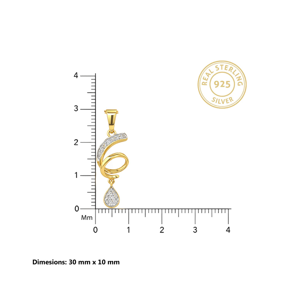 Lucky Six 18KT Gold Plated Pendant
