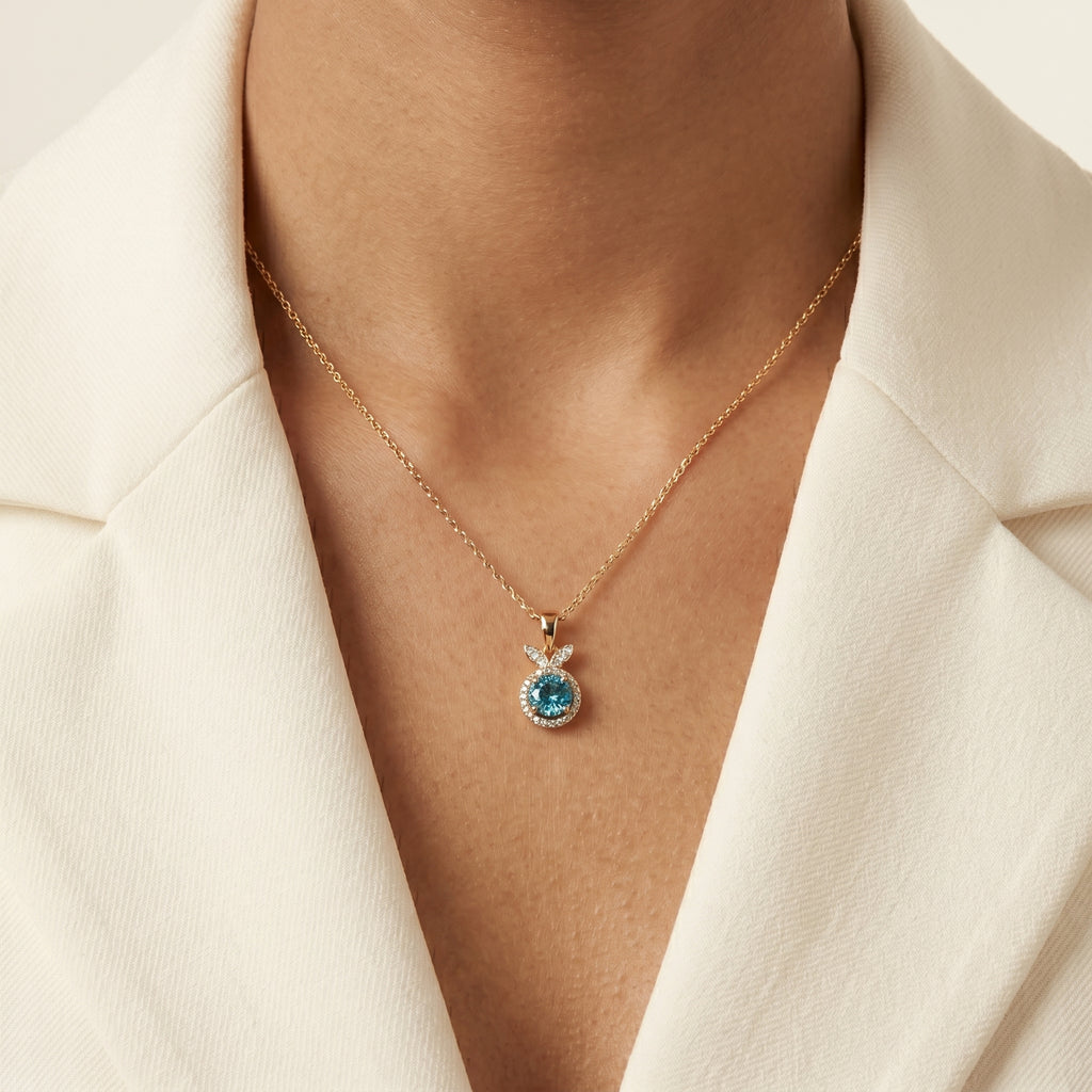 Gold Azure Bloom Pendant