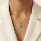 Gold Azure Bloom Pendant