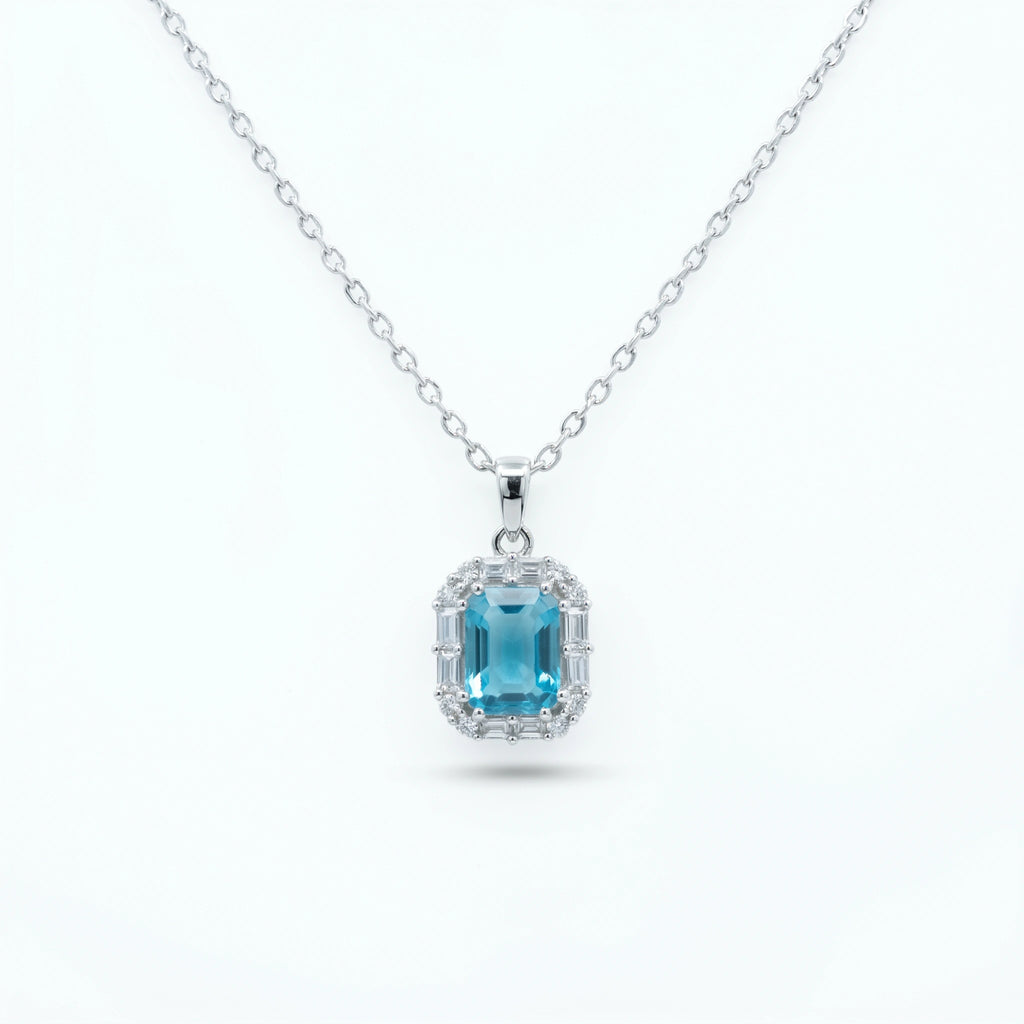 Silver Ocean Halo Pendant