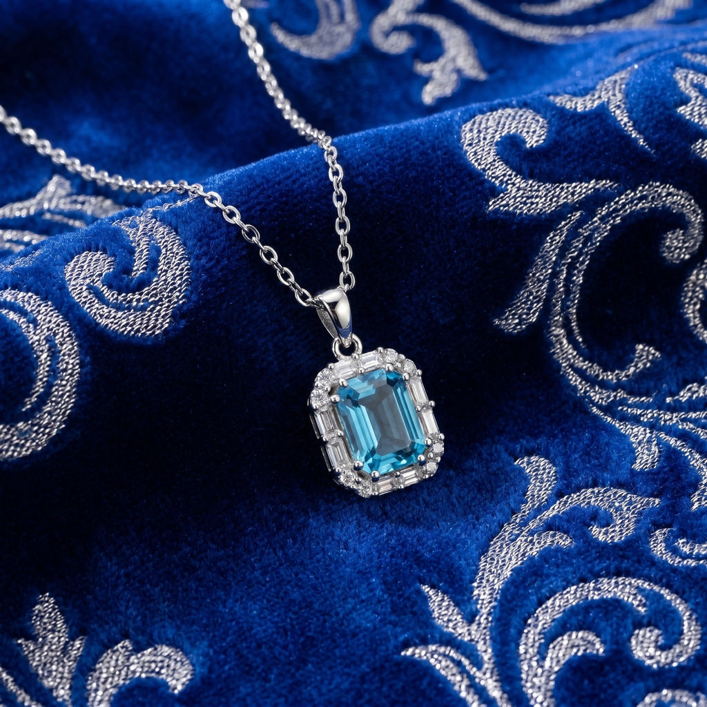 Silver Ocean Halo Pendant