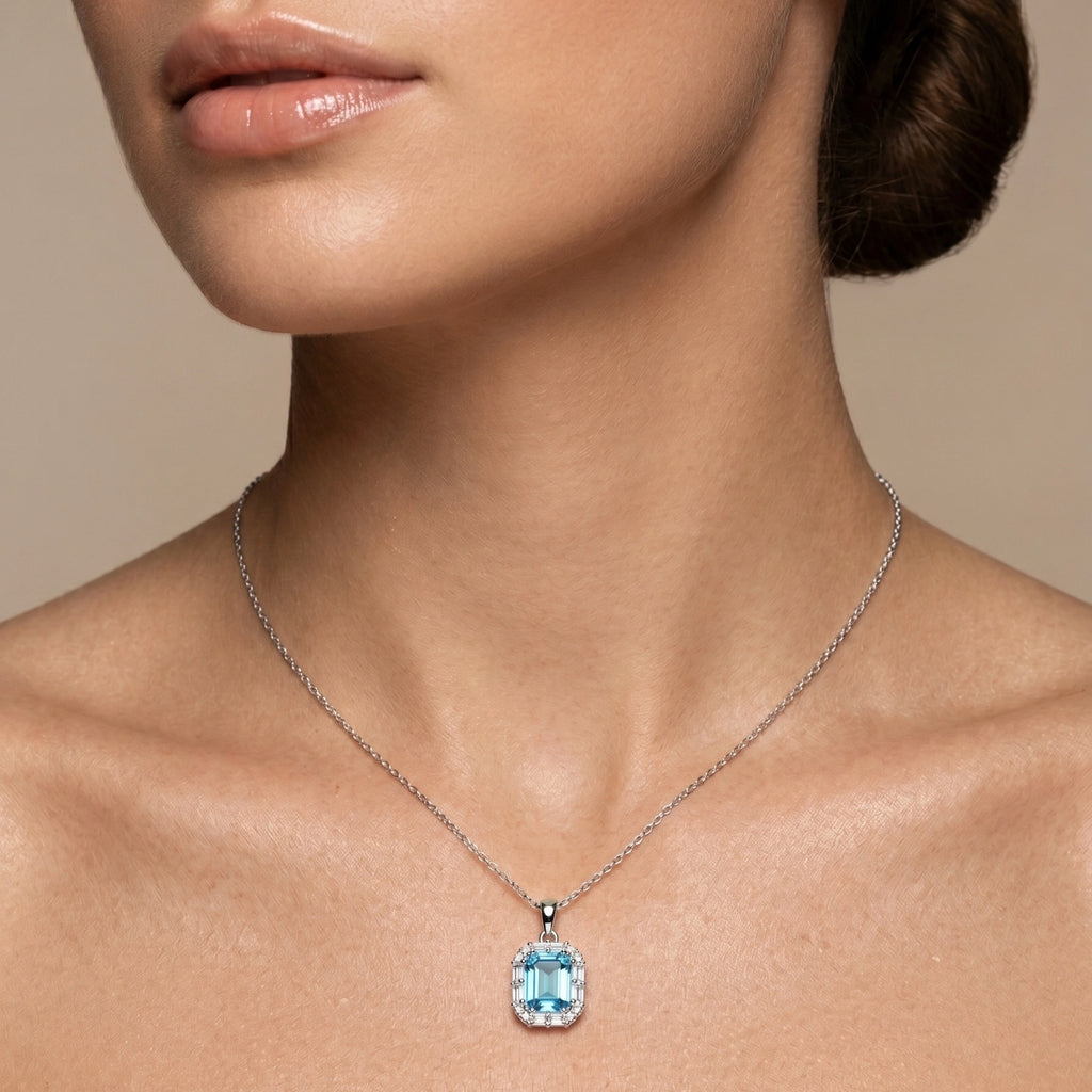 Silver Ocean Halo Pendant