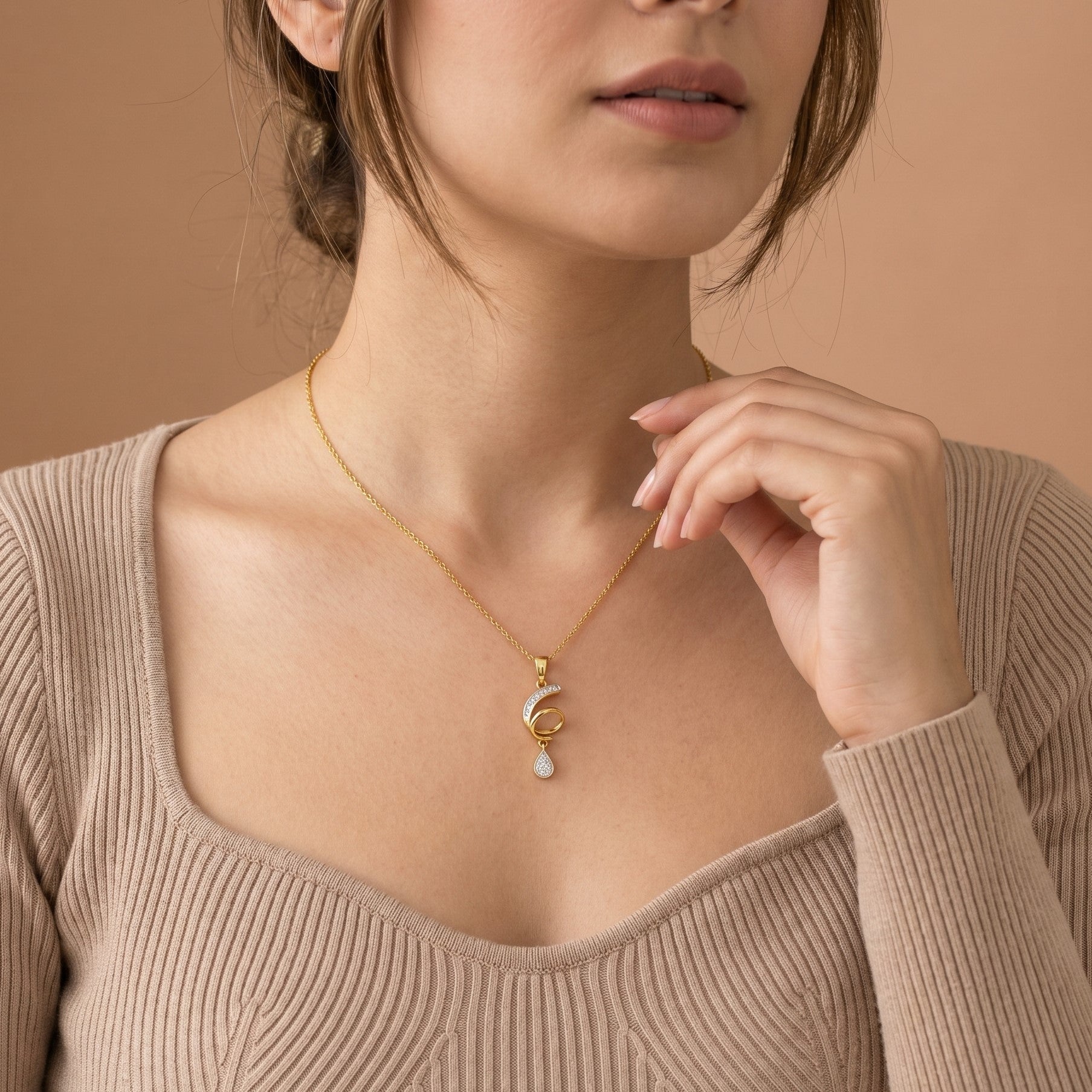 Lucky Six 18KT Gold Plated Pendant