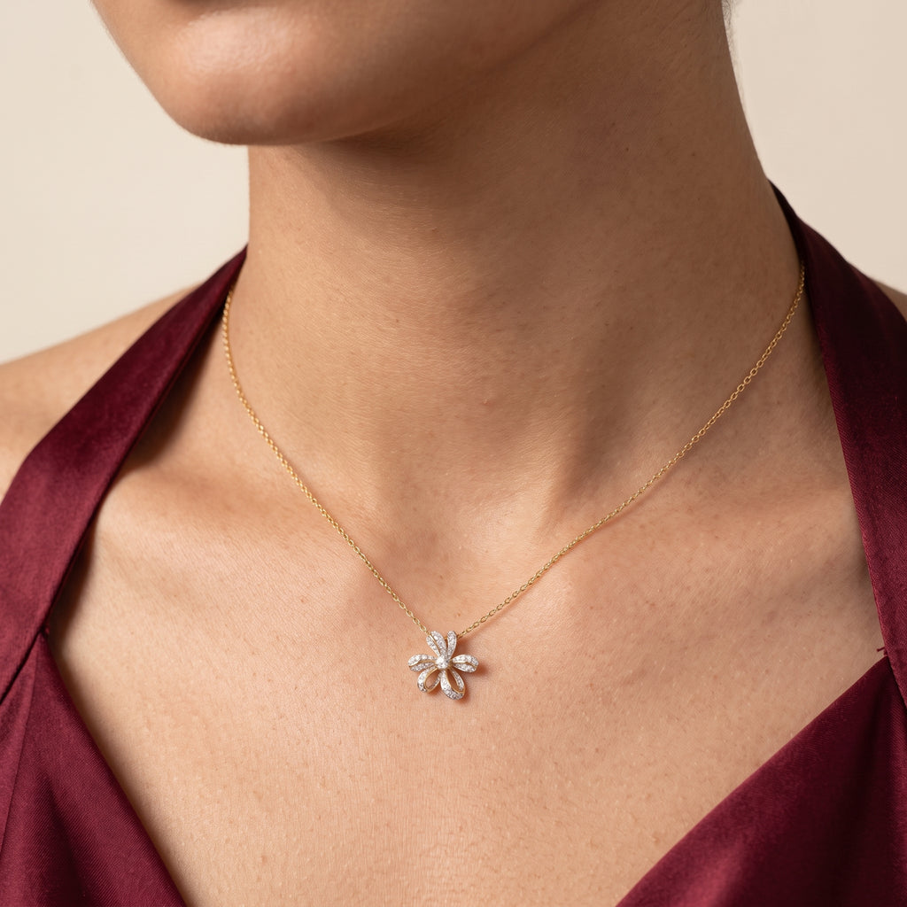 Gold Bloom Flower Pendant