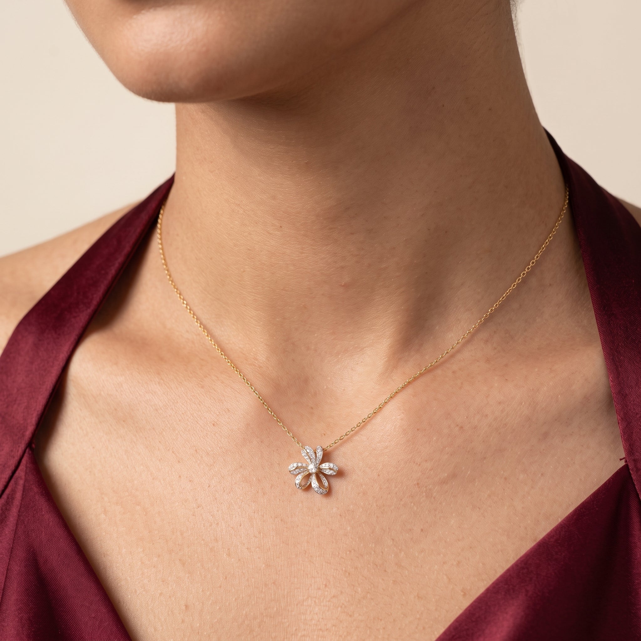 Gold Bloom Flower Pendant