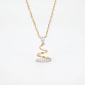 Gold Spiral Drop Pendant