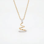 Gold Spiral Drop Pendant