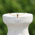 Gold Classic Solitaire Pendant