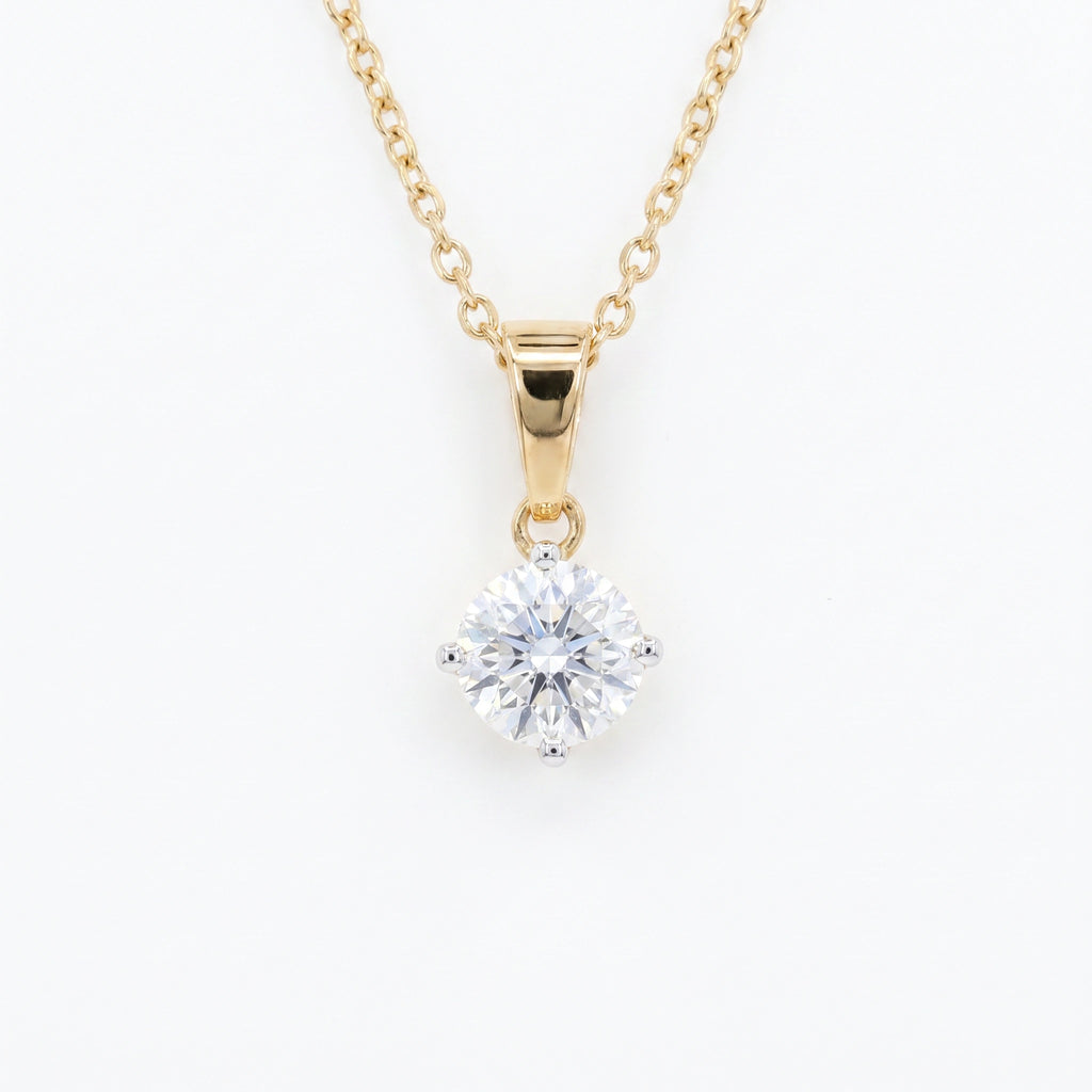 Gold Classic Solitaire Pendant