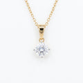 Gold Classic Solitaire Pendant