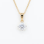 Gold Classic Solitaire Pendant