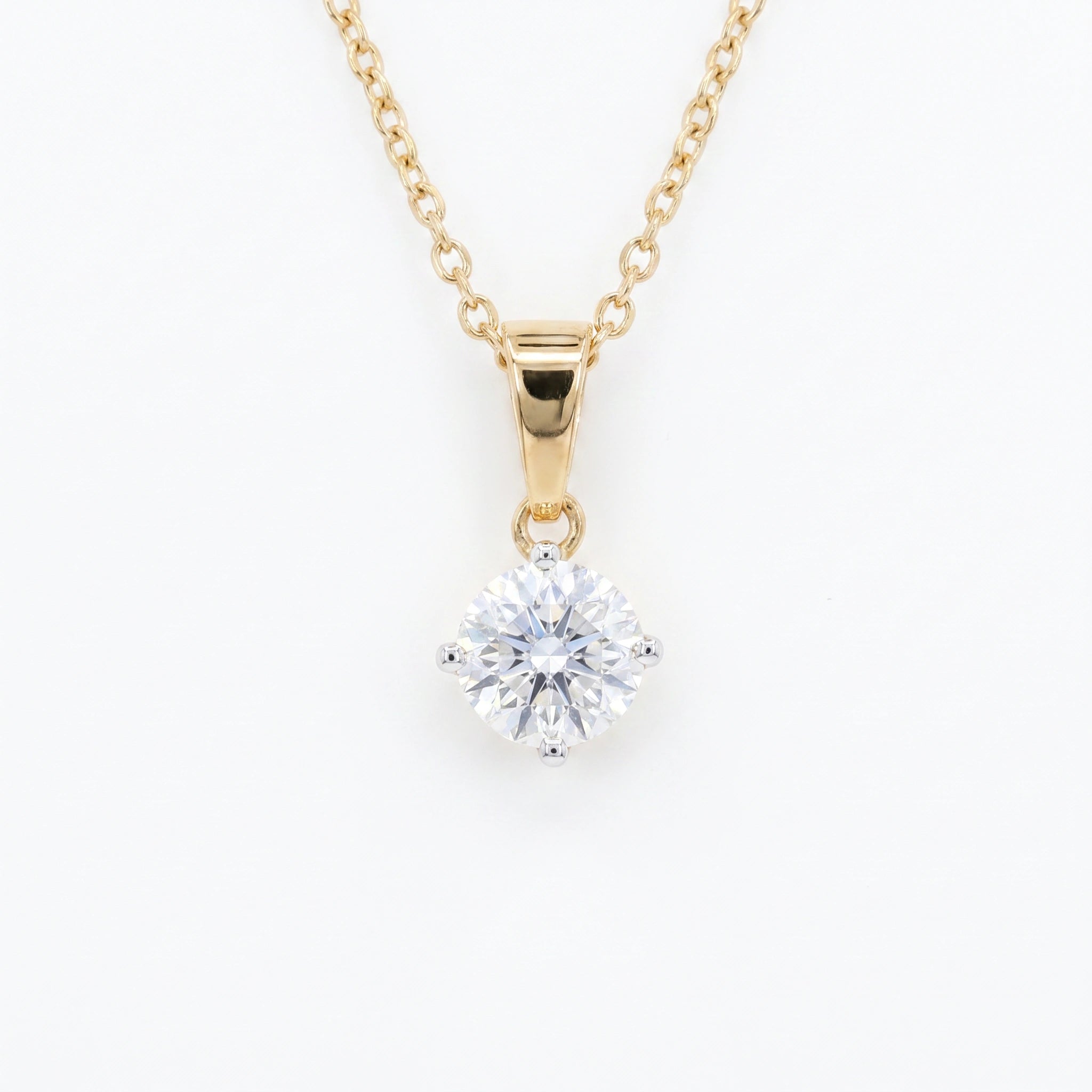 Gold Classic Solitaire Pendant