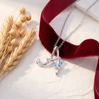 Silver Floral Initial Pendant