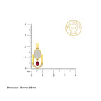 Ruby Glow 18KT Gold Plated Pendant
