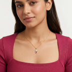 Ruby Glow 18KT Gold Plated Pendant