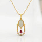 Ruby Glow 18KT Gold Plated Pendant