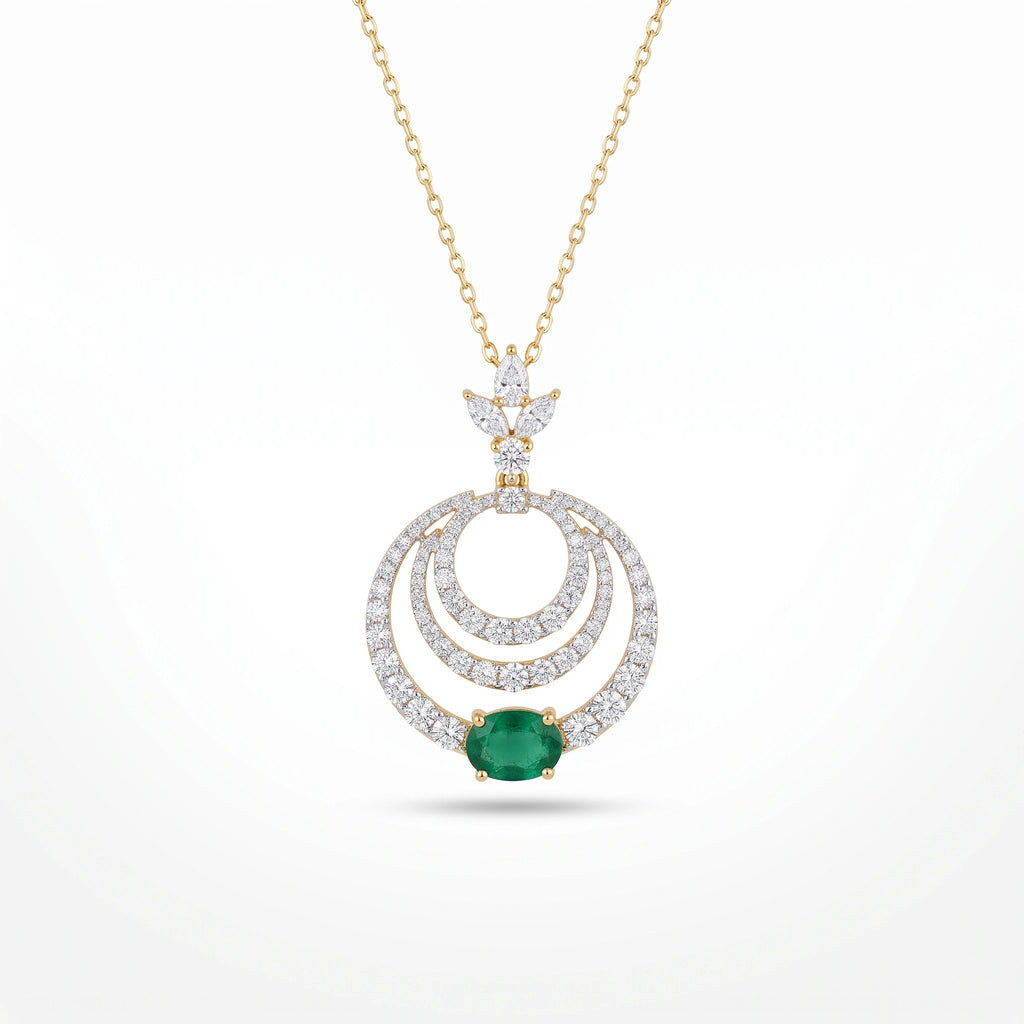 Gold Verde Circle Pendant