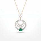 Gold Verde Circle Pendant
