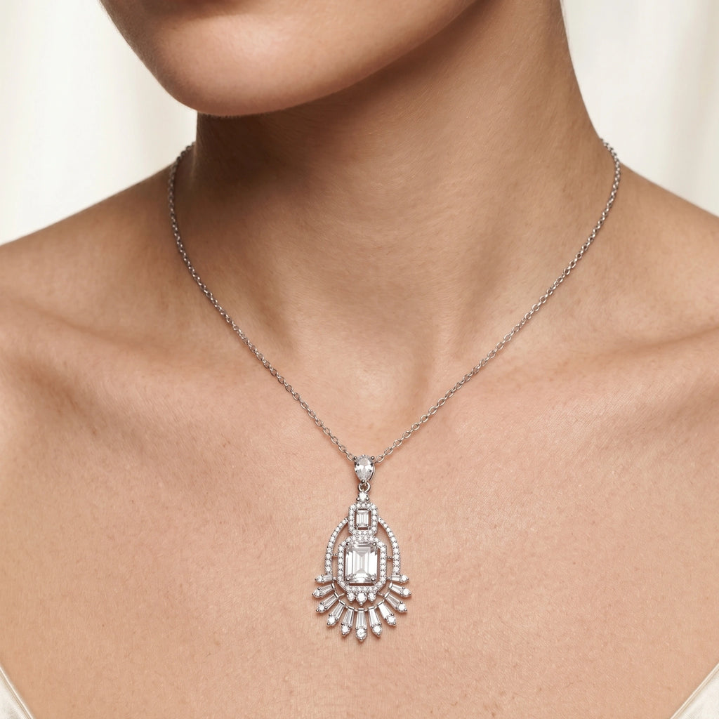 Silver Deco Radiance Pendant