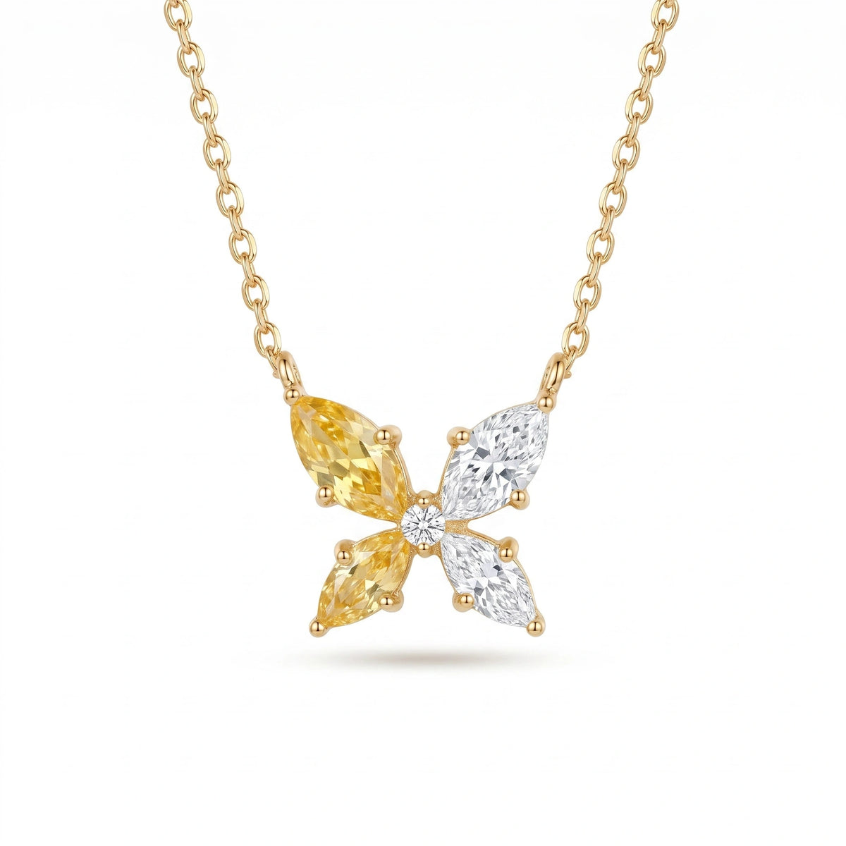 Gold Butterfly Pendant Necklace