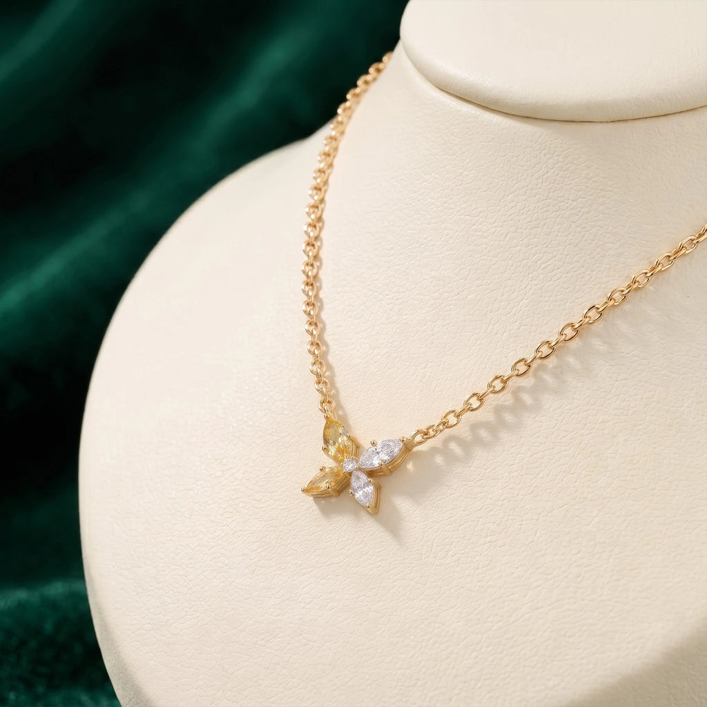 Gold Butterfly Pendant Necklace