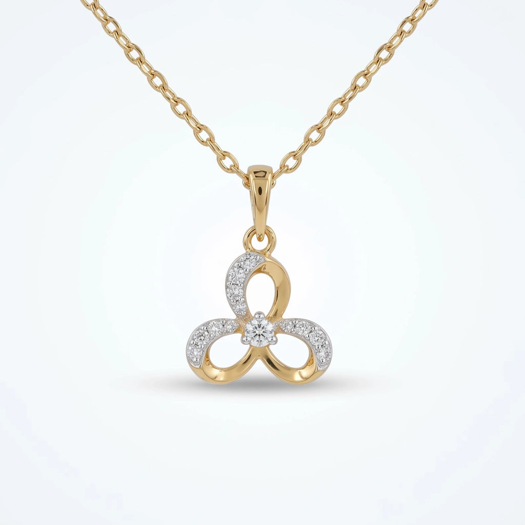 Gold Triple Loop Pendant