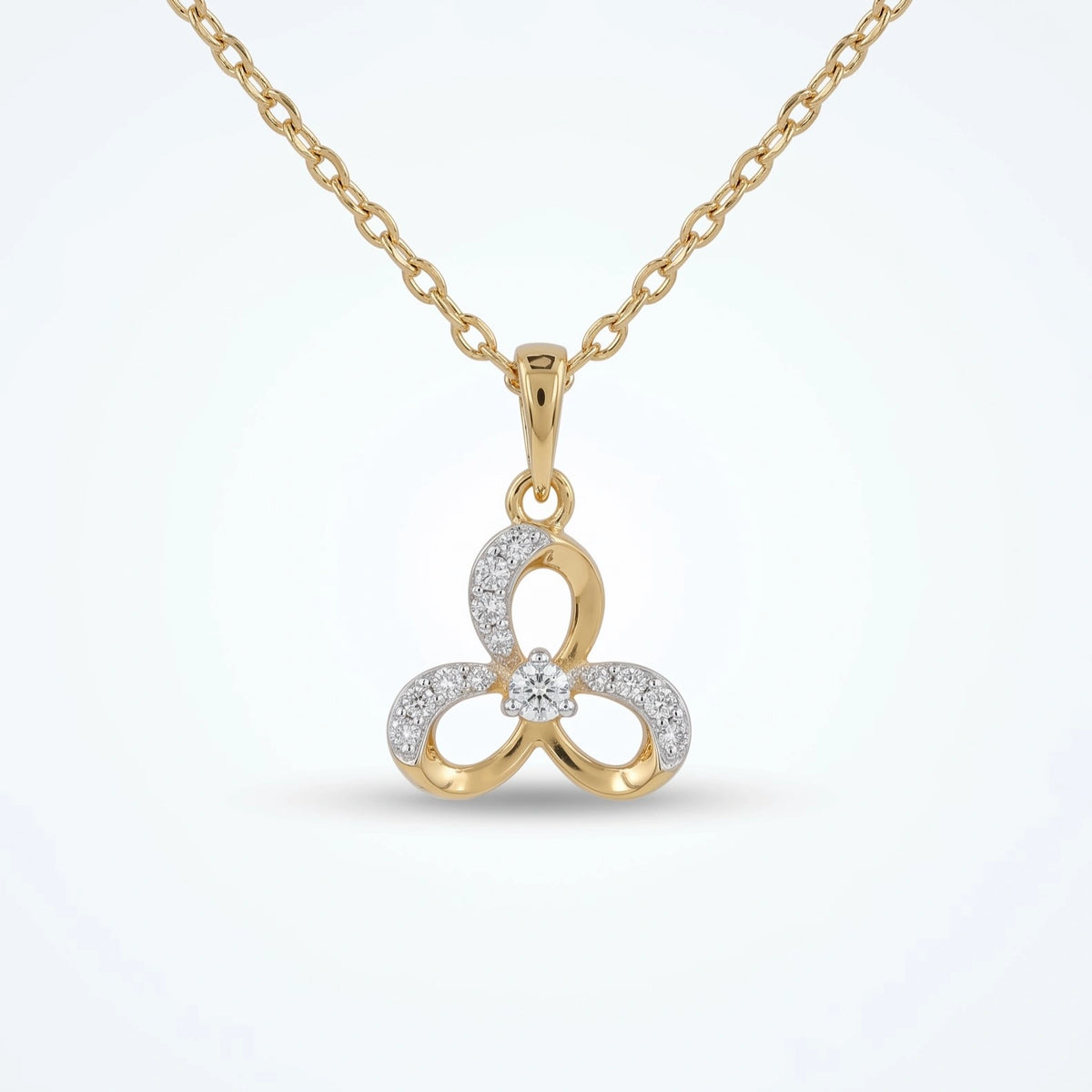 Gold Triple Loop Pendant