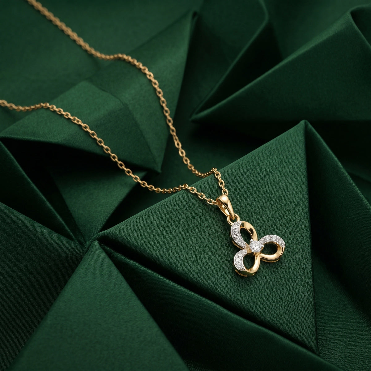 Gold Triple Loop Pendant