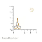 Gold Triple Loop Pendant