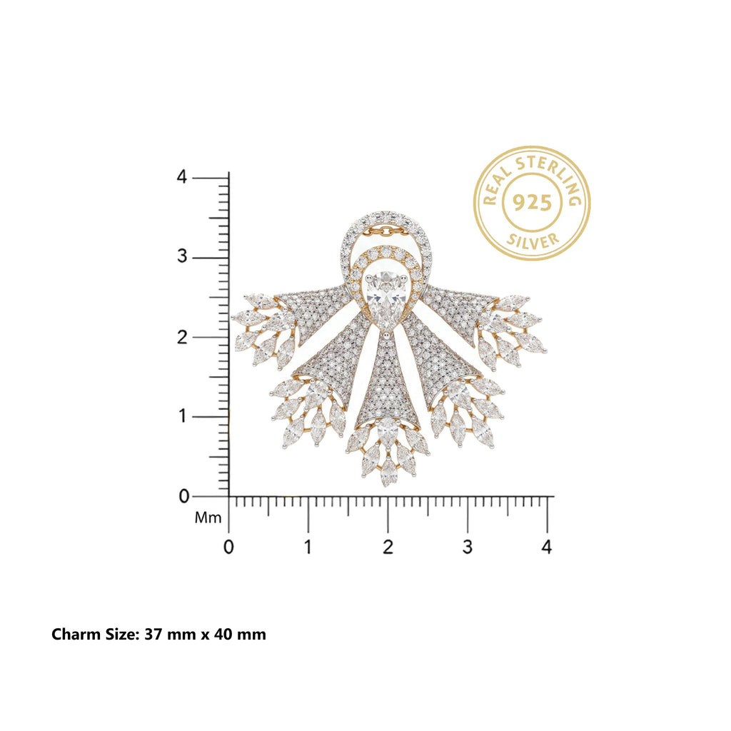 Gold Aurora Fan Pendant