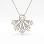 Gold Aurora Fan Pendant