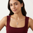 Celestial Blossom Drop Pendant 18KT Gold Plated