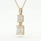 Regal Twin Radiance Pendant 18KT Gold Plated