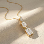 Regal Twin Radiance Pendant 18KT Gold Plated