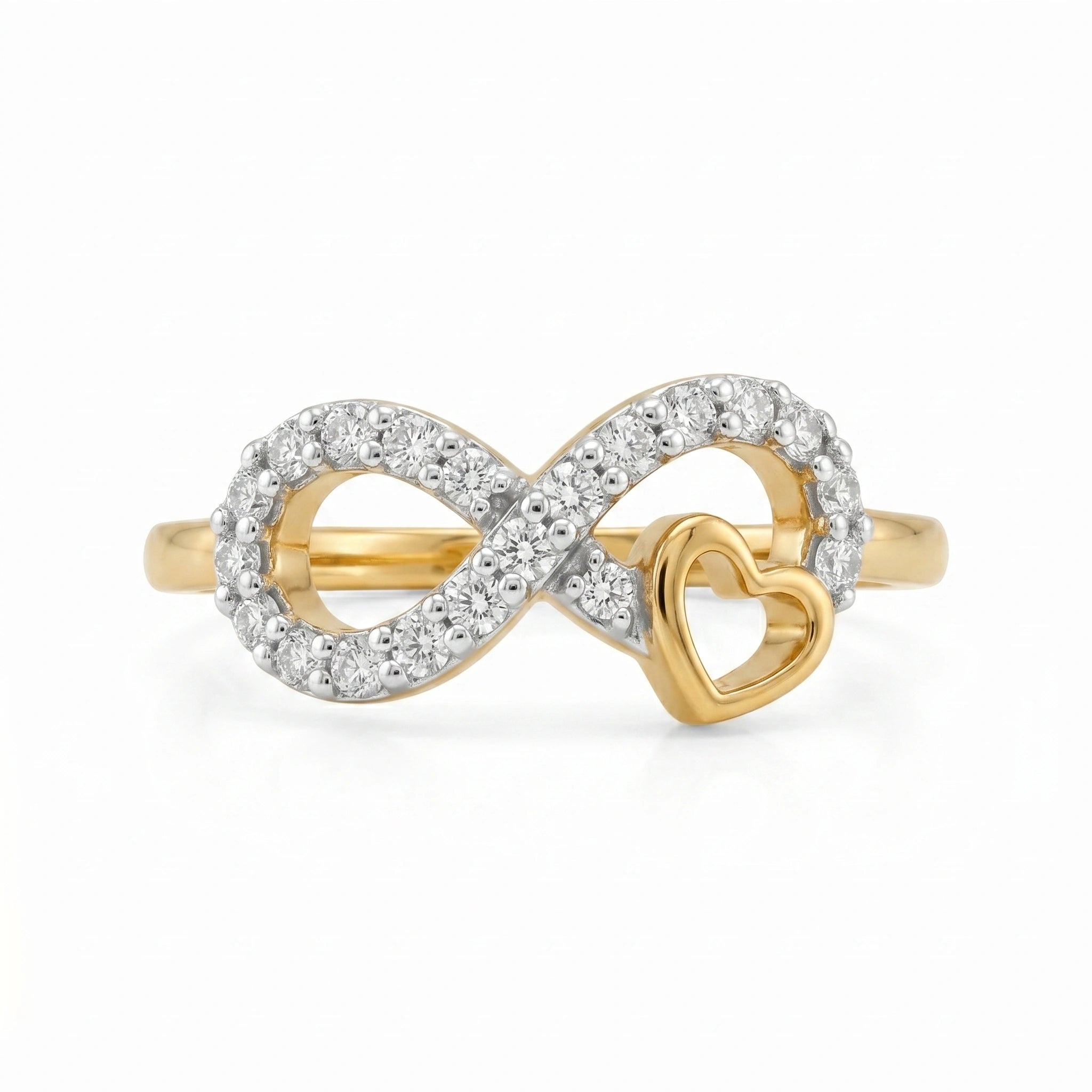Gold Infinity Heart Ring