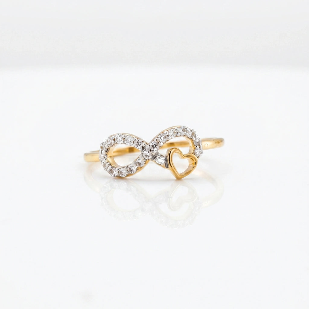 Gold Infinity Heart Ring