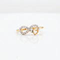 Gold Infinity Heart Ring