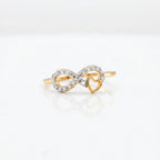 Gold Infinity Heart Ring