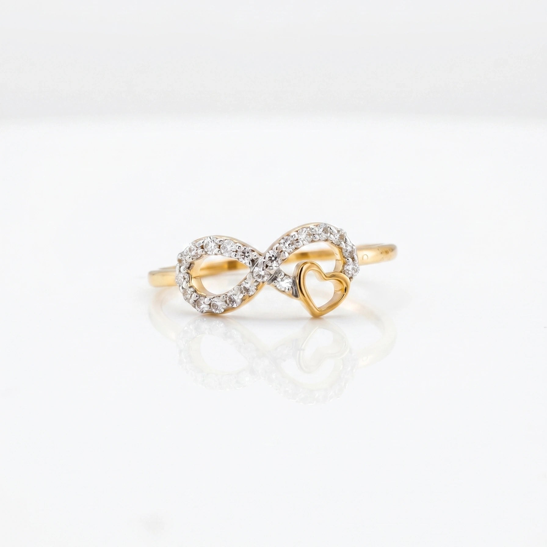 Gold Infinity Heart Ring