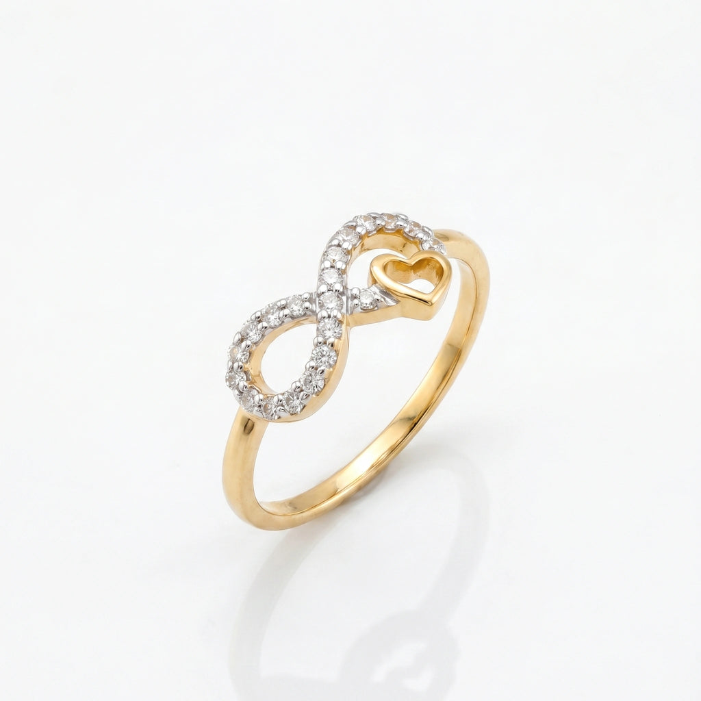 Gold Infinity Heart Ring