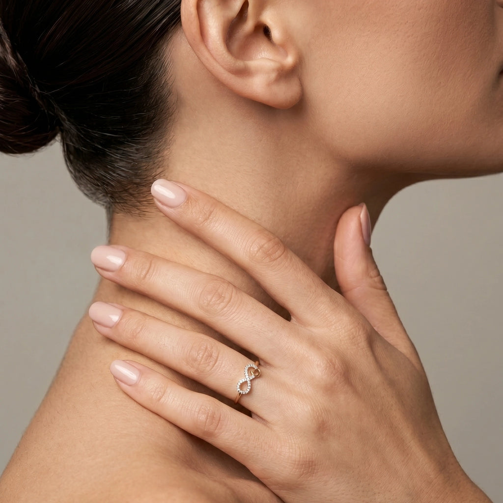Gold Infinity Heart Ring