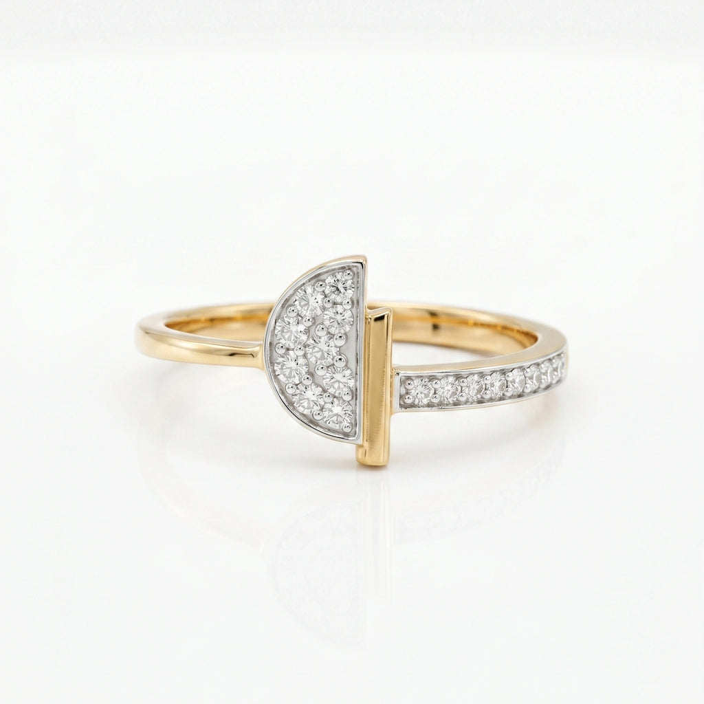 Gold Arc Fan Ring